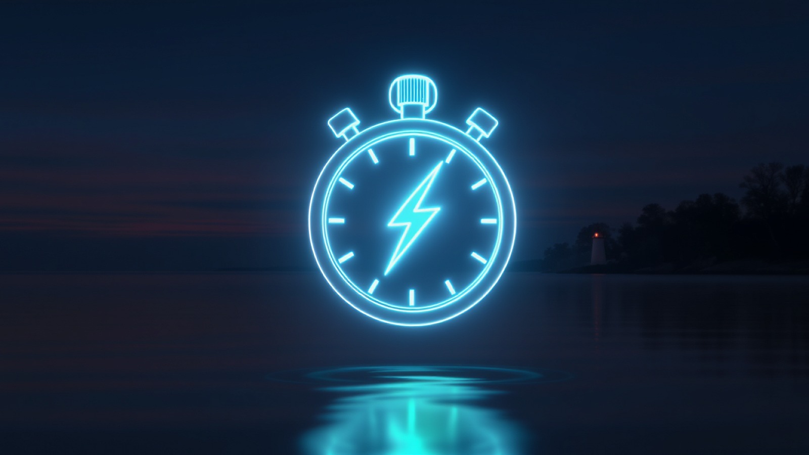 A stopwatch sitting next to a laptop showing a website loading bar, representing website speed and performance